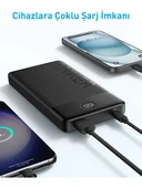 Anker 326 20000 Mah Taşınabilir Hızlı Şarj Cihazı - USB-C - 15W 2 Çıkışlı Powerbank - Siyah - A1367 (Anker Türkiye Garantili) - 4