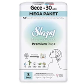 Sleepy Bio Natural Premium Plus Hijyenik Ped Mega Paket Gece 30x3 90 Adet thumbnail 2
