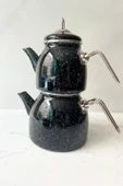 TAŞEV Midnight Mini Çaydanlık ve 18cm Kızartma Tenceresi Seti - 5