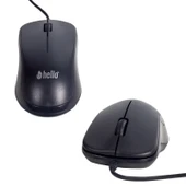 HELLO HL-38 1000 DPI SİYAH KABLOLU OPTİK MOUSE - 1