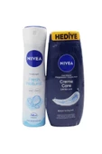 Fresh Natural Kadın Deodorant Sprey 150 ml Creme Care Duş Jeli 250 ml - 1
