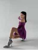 Mını Fırfırlı Elbise - Pembe - 3