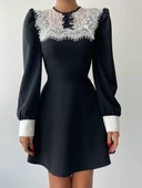 Parma Uzun Kollu Mini Boy Elbise - 2