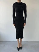 Carlis Gül Yaka Elbise - 2