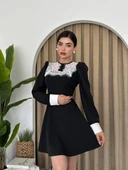 Parma Uzun Kollu Mini Boy Elbise - 1