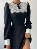 Parma Uzun Kollu Mini Boy Elbise - 4