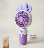 Cartoon USB Şarjlı El Fanı I Mini Taşınabilir Fan I Yaz Serinleticisi I Vantilatör I Taşınabilir Fan - 1