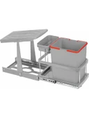 Pyramith 16+1 Litre Gri Çöp Kovası - 1