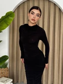 Carlis Gül Yaka Elbise - 1