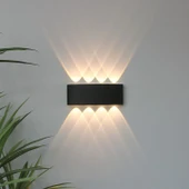 15 Watt, Amber Işık Ledli, Çok Kaliteli İç ve Dış Mekan Aydınlatma Armatürü, Led Bahçe Duvar Apliği - 2