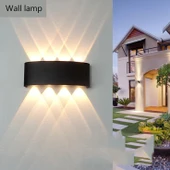 15 Watt, Amber Işık Ledli, Çok Kaliteli İç ve Dış Mekan Aydınlatma Armatürü, Led Bahçe Duvar Apliği - 6