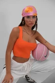 Tek Omuz Crop Bluz - 1