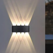 15 Watt, Amber Işık Ledli, Çok Kaliteli İç ve Dış Mekan Aydınlatma Armatürü, Led Bahçe Duvar Apliği - 8