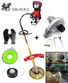 Ablacks Benzinli Sırt Tırpan + Su Kaldırma Pompası Aparatı Çim Biçme Motoru thumbnail 1