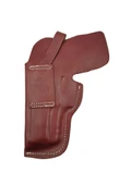 Stoeger Cougar 8000 İçin Uyumlu Namlu Ucu Kapalı Gerçek Deri Kahverengi Kemeriçi Silah Kılıfı - 1