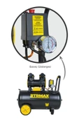 RTM7450 Yüksek Hızlı Yağsız Hava Kompresörü 50 Lt 2.0 Hp 8 Bar - 2
