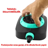 Tablalı Hareketli Su Fıskiyesi Tabancası 8 Fonksiyonlu Bahçe Çim Sulama Aparatı Plastik DY6029G - 2