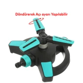 Tablalı Hareketli Su Fıskiyesi 3 Başlıklı Dönerli Bahçe Çim Sulama Aparatı Plastik DY6064G - 5