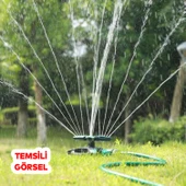 Tablalı Hareketli Su Fıskiyesi 3 Başlıklı Dönerli Bahçe Çim Sulama Aparatı Plastik DY6064G - 2