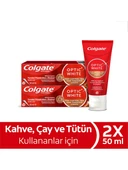 Colgate Optic White Kahve, Çay ve Tütün Kullanıcıları Için Diş Macunu 2 x 50 ml - 1