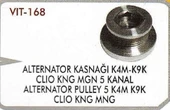 Vitesse 168 Alternatör Kasnağı Clio Kangoo Megane K4m K9k 5 Kanal 8200113636 - 1