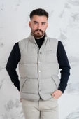 SİR SLİMFİT ÇITÇITLI  ŞİŞME ERKEK YELEK - 8