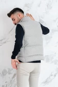 SİR SLİMFİT ÇITÇITLI  ŞİŞME ERKEK YELEK - 10