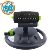 Tablalı Hareketli Su Fıskiyesi Tabancası 16 Çıkışlı Dönerli Bahçe Çim Sulama Aparatı Plastik DY7080 - 1