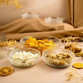 Fecra Loren 5'li Çerez Sunum Seti Gold - 1