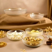 Fecra Loren 5'li Çerez Sunum Seti Gold - 3