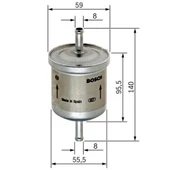 Bosch 0450905002  BENZİN FİLTRESİ UNO 70 / 106 205 306 309 / ASTRA - 1