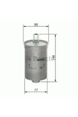 Bosch 0986AF8092 Benzın Fıltresı Mercedes W124 W201 85-95 1.8 2.0 2.3 Uyumlu - 1