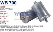 Wunder WB700 BENZİN FİLTRESİ - MERCEDES 129-140 KASA 103 MOTOR - 1