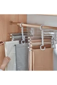 Hareketli Dolap İçi Pantolon Kravat Şal Askı Sistemi Düzenleyici Katmanlı Askılık Organizer - 3