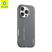 BLUEOB Premium Leather iPhone 16 Plus PU Deri MagSafe Özellikli Metal Kamera Koruma Çıkıntılı Hava Kanallı Kılıf - 1
