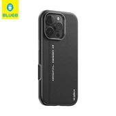 BLUEOB Premium Leather iPhone 16 Pro PU Deri MagSafe Özellikli Metal Kamera Koruma Çıkıntılı Hava Kanallı Kılıf - 1