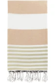 Çizgili Peştemal Plaj Havlusu %100 Pamuk Yıkanmış 100x180 cm Marenza - 4