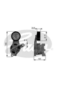 Gates T38438 V KAYIŞ GERGİ RULMANI GOLF V 04-08 JETTA III 05-10 P - 1