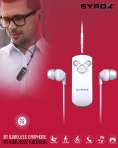 Syrox Çift Telefon Eşleşme Bluetooth Kulaklık MX13 - 4