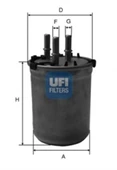 UFI 24.033.00  Mazot Filtresi A1 11- 1.6 TDCI Cay - 1