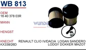 Wunder WB813 Mazot Filtresi CLIO IV Captur 1,5 DCI Pu9011Zkıt Fn0167 - 1