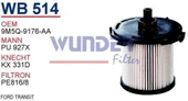 Wunder WB514 Mazot Filtresi Tourneo Custom 12- Tourneo Custom 12- Transit 11- Transit V348 Transit V347 11- 2.2 - 1