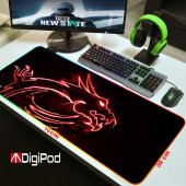 Digipod RGB oyuncu mousepad RGB Gaming oyuncu mouse pad kaymaz taban 70 x 30 4MM Kalınlık - 2