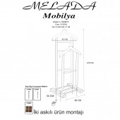 Melada Mobilya Gürgen Çift Tepeli Dilsiz Uşak Cilalı Ceviz Double - 8