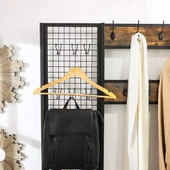 Metal Portmanto, Elbise Askılığı, Vestiyer, Ayakkabılık, Siyah, Tel Askılık - 2