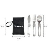 Madfox Heavy Duty 3IN1 Katlanır Çatal Kaşık Bıçak Seti - 7