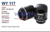 Wunder WY117 YAĞ FİLTRESİ - VOLKSWAGEN GOLF V , GOLF VI/golf plus - 1
