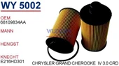 Wunder WY5002 YAĞ FİLTRESİ - CHRSYLER GRAND CHEROKEE IV - 3.0 CRD - 1