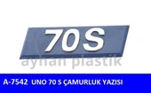 Ayhan A7542 Yazı Uno 70 S Uno 70 S  Çamurluk Yazısı - 1