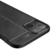 Gpack Apple iPhone 13 Mini Kılıf Niss Silikon Deri GörünümlüNano Glass - 2